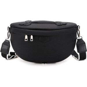 Women Crossbody Bag Leather Fanny Pack Sling Purse Shoulder Bag Travel Casual